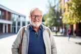 Fototapeta  - Portrait photography of a pleased Russian man in his 60s 