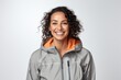 © Robert MEYNER - Portrait of beautiful young woman with curly hairstyle wearing warm jacket