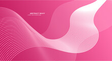 Abstract Pink Wavy Lines Background Vector