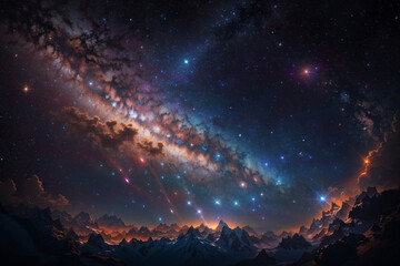 Wall Mural - colorful space galaxy cloud nebula. stary night cosmos. universe science astronomy. supernova backgr