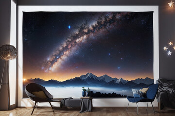 Wall Mural - colorful space galaxy cloud nebula. stary night cosmos. universe science astronomy. supernova backgr