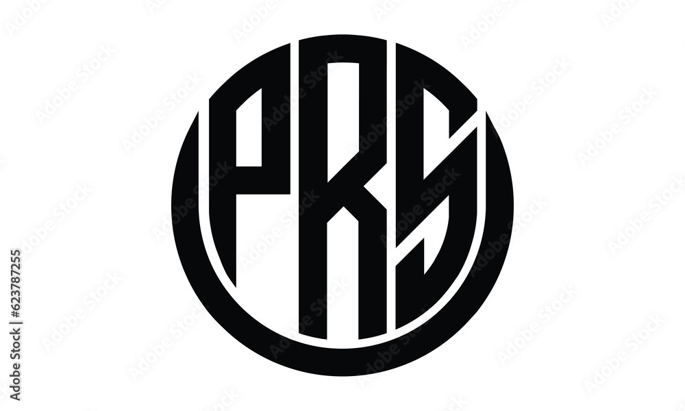 Prs Lettering PRS shield in circle logo design vector template. lettermrk, wordmark ...