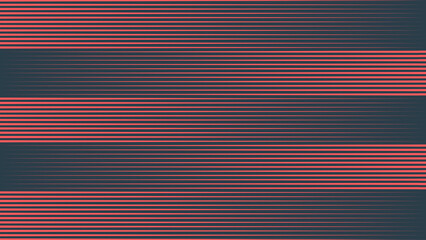 Linear Halftone Pattern Vector Texture Red Black Colour Dynamic Striped Abstraction. Retrowave Synthwave Retro Futurism Art Style Straight Lines Neat Decoration. Half Tone Textured Abstract Background