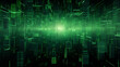 © oldwar - Soft green font in matrix style, Generative Ai