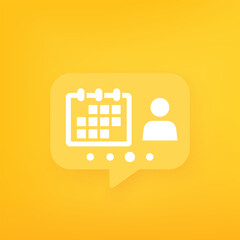 Poster - appointment, book a meeting vector icon