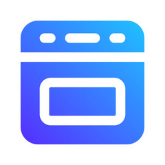 Sticker - oven gradient fill icon