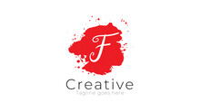F Letter Logo , F Company Logo , Water Colour Logo ,F Water Colour Logo