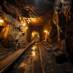 inside of a gold mine