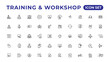 © artnazu - Training and workshop linear icons collection.Set of thin line web icon set, simple outline icons collection, Pixel Perfect icons, Simple vector illustration.