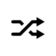 Leinwandbilder - shuffle icon, random symbol with two arrow - andomize playlist line, Shuffling icon	
