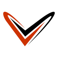V letter logo icon template 4