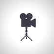© Gunel - video camera on tripod isolated icon. movie camera icon