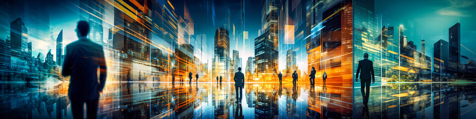Wall Mural - fast paced and ever changing landscape of a dynamic business environment. the energy and vibrancy of