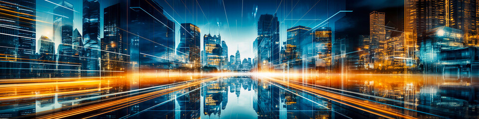 Wall Mural - fast paced and ever changing landscape of a dynamic business environment. the energy and vibrancy of