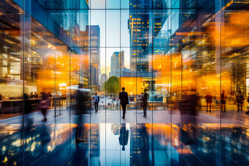 Wall Mural - fast paced and ever changing landscape of a dynamic business environment. the energy and vibrancy of