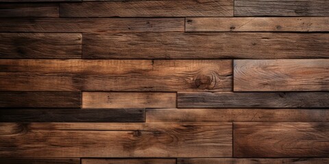 Wall Mural - Interlocking wooden planks form a rustic and inviting texture background. Generative AI