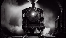An Old Engine Train Close Shoot Generative By Ai 