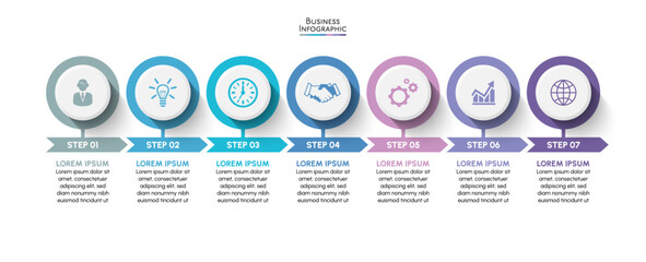 Business data visualization timeline infographic icons designed for abstract background template milestone element modern diagram process technology digital marketing data presentation chart Vector