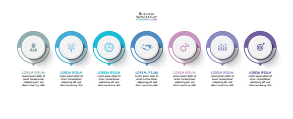 Business data visualization timeline infographic icons designed for abstract background template milestone element modern diagram process technology digital marketing data presentation chart Vector