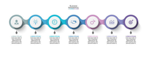 Wall Mural - business data visualization timeline infographic icons designed for abstract background template mil