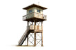 Guard tower. isolated object, transparent background