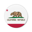 © Ivan Burchak - California flag circle button icon, US state round badge. 3D realistic isolated vector illustration