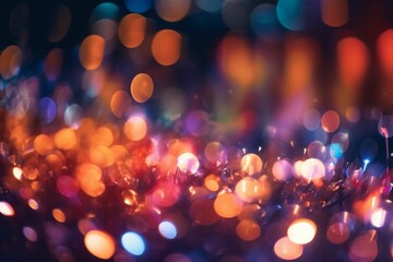 a random glittering in colorful bokeh night life festival background pattern style