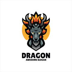 Wall Mural - dragon mascot illustration logo design