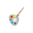 © Vectorsoft - paint brush with palette  logo icon