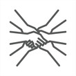 Unity Partnership simple line icon