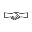 handshake greeting simple line icon
