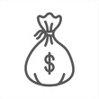 dollar money bag simple icon