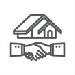 house deal simple line icon
