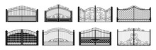 Metal Gate. Fence Gate On White Background. Design Of Forged Products