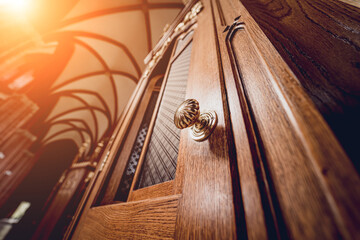 Confessional booth at the old european catholic church.