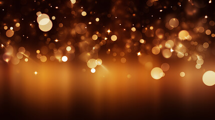 Wall Mural - Abstract bokeh lights background. Festive Christmas and New Year background. Generative AI