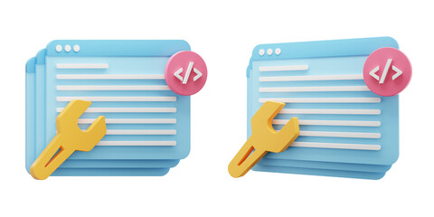 web setting 3d icon. setting website 3d illustration. settings 3d icon tools.