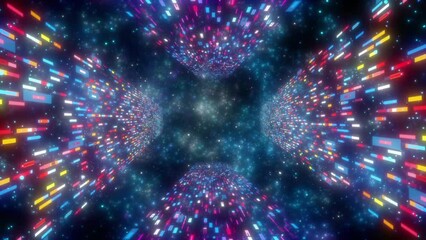 Wall Mural - Flight through abstract outer space.