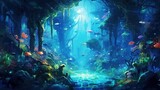 Fototapeta Do akwarium - Fantasy world under water Generative AI
