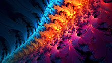 A Bright Colorful Mandelbrot Fractal, Filling Up The Dimensions Of The Screen, With Varying Textures