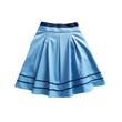 Blue school uniform skirt isolated on transparent background
