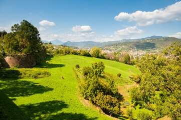 Wall Mural - Walls surrounding the city of Bergamo