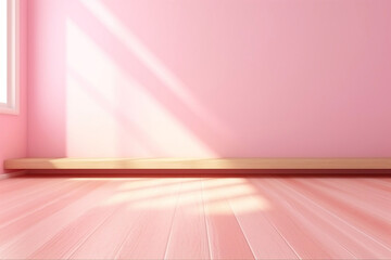 Poster - empty room with pink wall