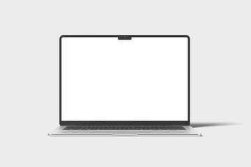 Wall Mural - Laptop with blank screen front view