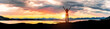 Die Inselgruppe der Lofoten bei Sonnenuntergang