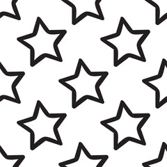 Seamless vector pattern with stars