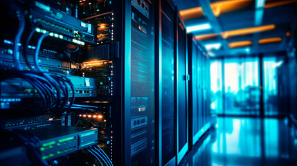 Security troubleshoot in server room.