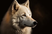 Portrait Of A Beautiful Siberian Husky Dog. Studio Shot.