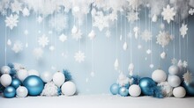 Beautiful Colorful Festive Christmas Backdrop Wallpaper Texture. Generative AI Illustration.