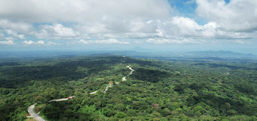 Wall Mural - Wide panorama of Central america landscape